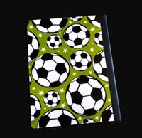 Image 2 of Custom Composition Notebook, Handmade, College, school, green, students, soccer, office