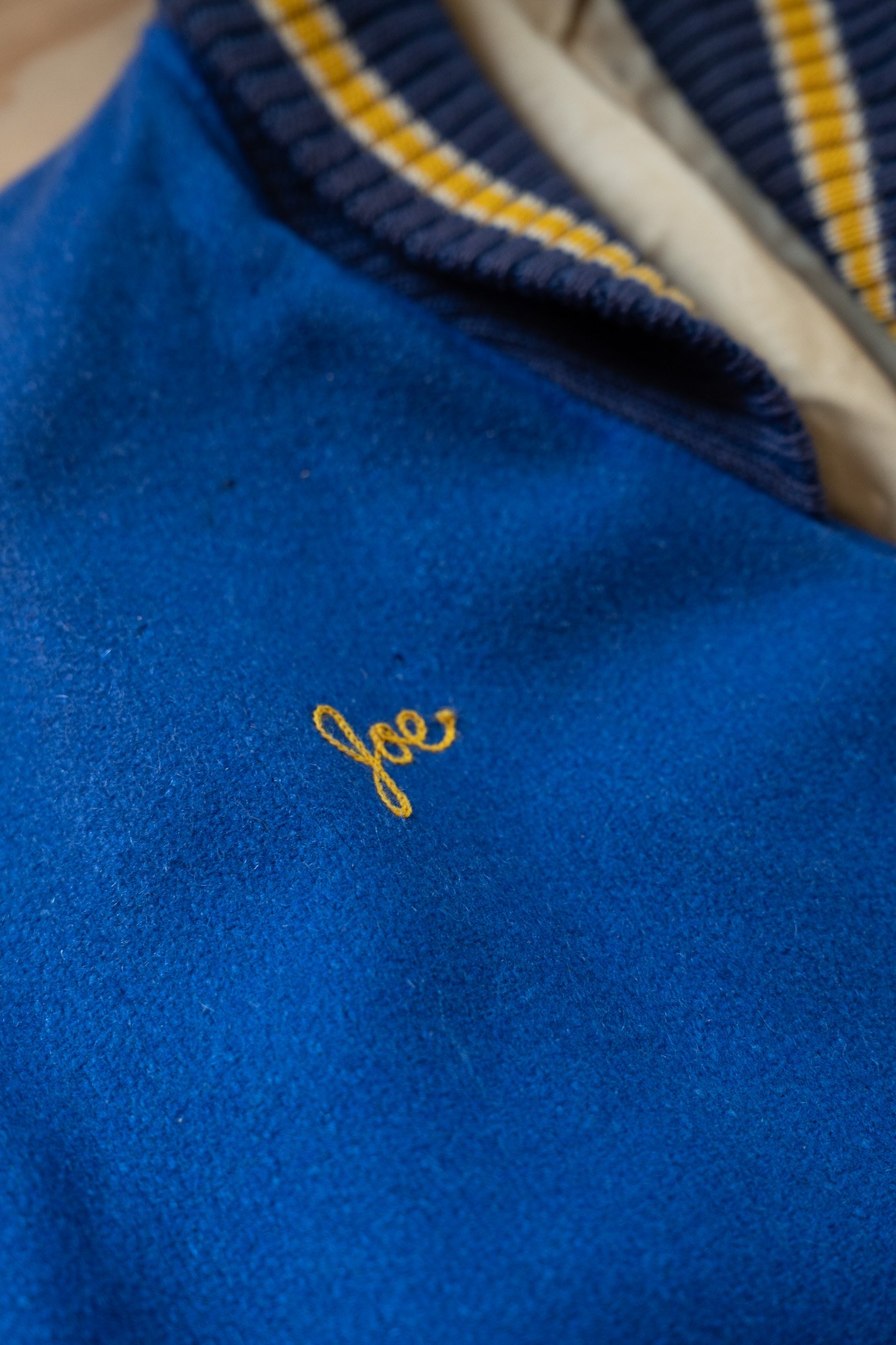 Image of Vintage Leather Sleeve Letterman Jacket