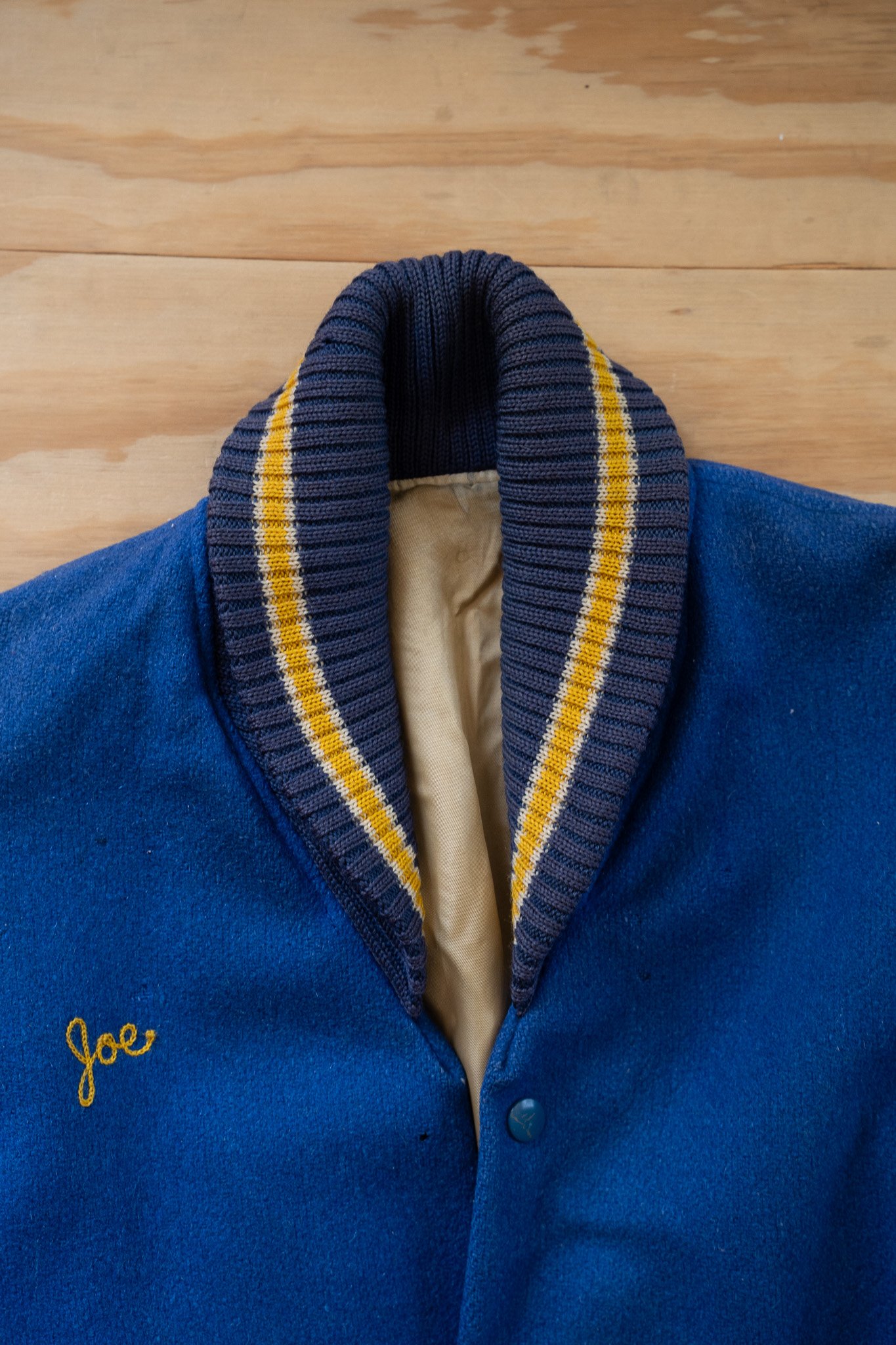 Image of Vintage Leather Sleeve Letterman Jacket