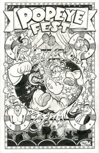 "Popeye Fest" Original Inked Poster Art