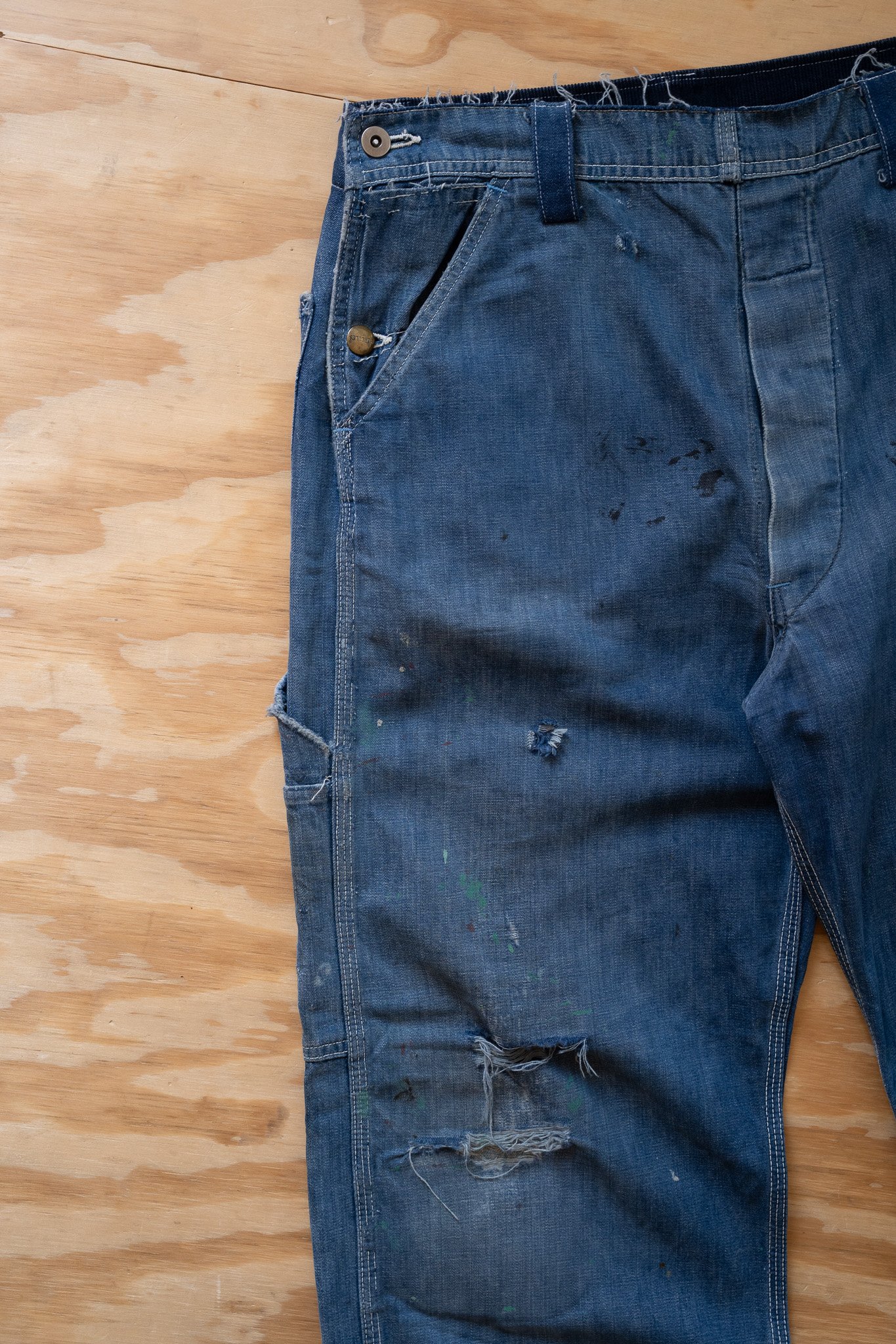 Image of Vintage Hercules Cut-Off Denim Painter Overalls