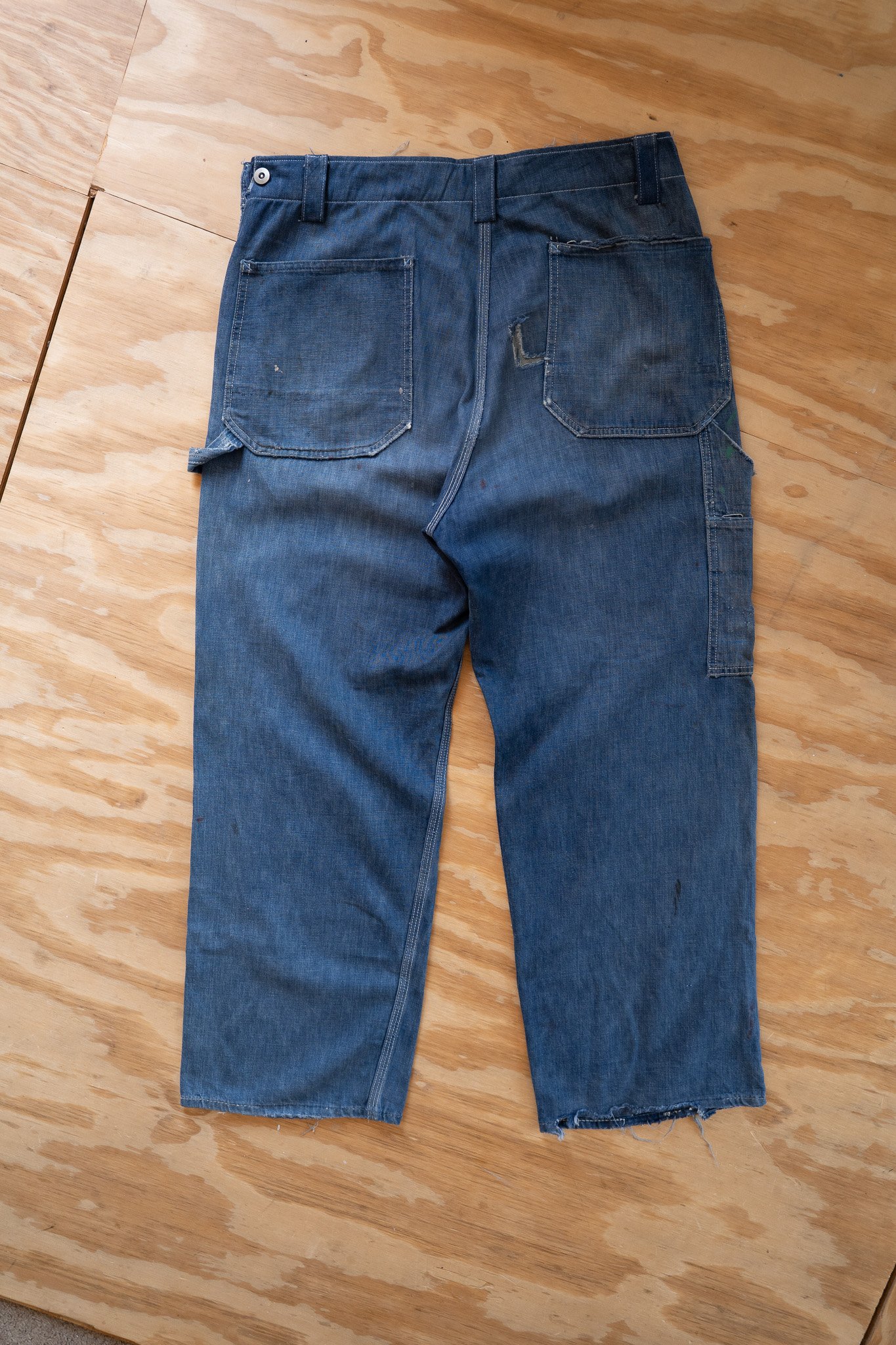 Image of Vintage Hercules Cut-Off Denim Painter Overalls