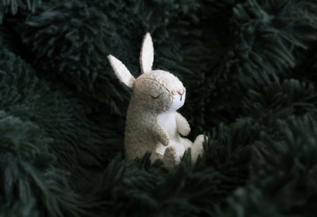 Felt Bunny Sewing Pattern | DIY Sleepy Bunny Plush PDF | Felt Animal Pattern
