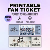 Image 1 of Printable XG Fan Ticket - Instant Digital Download