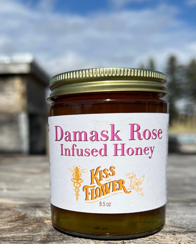 Image of Damask Rose Infused Honey