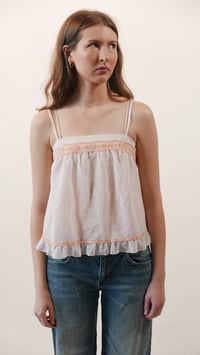 Image 1 of Sheer Floral Babydoll Top 