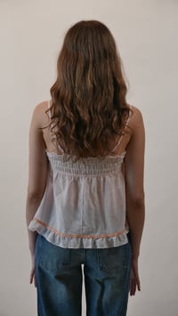 Image 3 of Sheer Floral Babydoll Top 