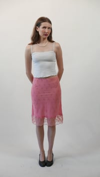 Image 2 of Handmade Lace Overlay Slip Skirt 