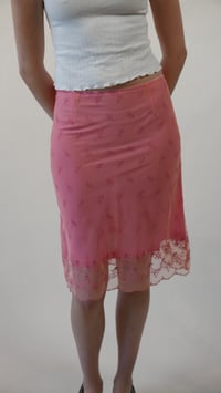 Image 1 of Handmade Lace Overlay Slip Skirt 