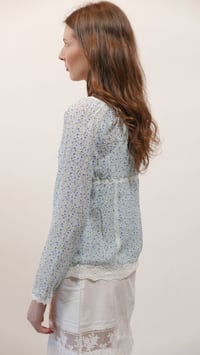 Image 2 of Sheer Floral Print Top 