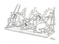 "Painting Sailors" Original Ink Art