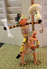 Vintage Jack and Rexy Dino Halloween Decoration