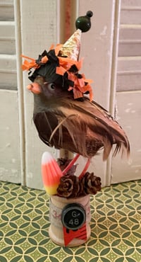 Vintage Spookytime Party Bird Halloween Decoration