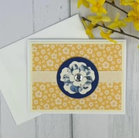 Image 13 of Blue and Yellow Floral Card Making Kit for Adults to DIY 6 Handmade Greeting Cards, Easy DIY Craft