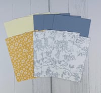 Image 8 of Blue and Yellow Floral Card Making Kit for Adults to DIY 6 Handmade Greeting Cards, Easy DIY Craft