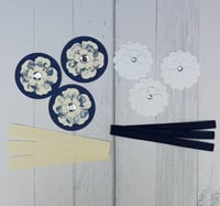 Image 9 of Blue and Yellow Floral Card Making Kit for Adults to DIY 6 Handmade Greeting Cards, Easy DIY Craft