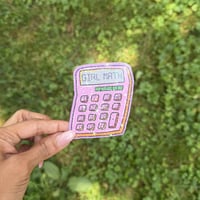 Image 1 of Girl Math Calculator Sticker