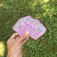 Image 2 of Girl Math Calculator Sticker