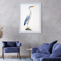 Image 2 of Original Great Blue Heron Watercolor Painting 32x46
