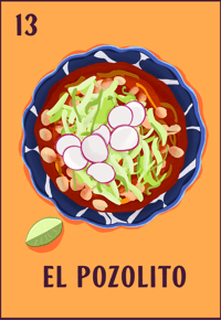 El Pozole A4 Art Print