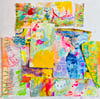 Cute Kitty  - painted papers 
