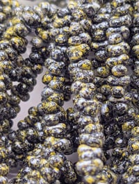 Image 1 of Bumblebee Farfalle Beads, 3x6mm Czech Glass Peanut Beads, Yellow & Black Picasso Finish