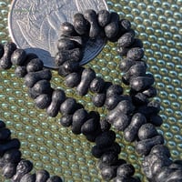 Image 3 of Czech Glass Black Etched Farfalle Beads, 3x6mm