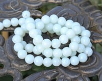 Image 2 of 10mm Sea Foam Jelly Glass Beads – Glossy Mint Round Studio Staples Collection