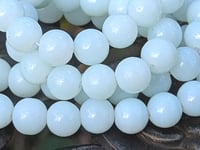 Image 1 of 10mm Sea Foam Jelly Glass Beads – Glossy Mint Round Studio Staples Collection
