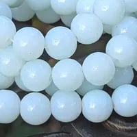 Image 3 of 10mm Sea Foam Jelly Glass Beads – Glossy Mint Round Studio Staples Collection