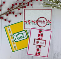 Image 3 of Summer Fruit Card Making Kit for Adults to DIY 6 Handmade Greeting Cards for Beginners