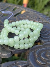 Image 2 of 4mm Lime Sherbet Jelly Glass Beads
