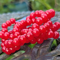 Image 2 of 4mm Rich Cherry Jelly Glass Beads | Glossy Round Spacer Beads for Jewelry Making