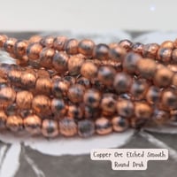 Image 1 of 4mm Czech Glass Druks — Copper Ore Etched