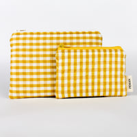 Image 1 of Pochette · vichy jaune & blanc