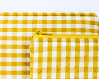 Image 4 of Pochette · vichy jaune & blanc