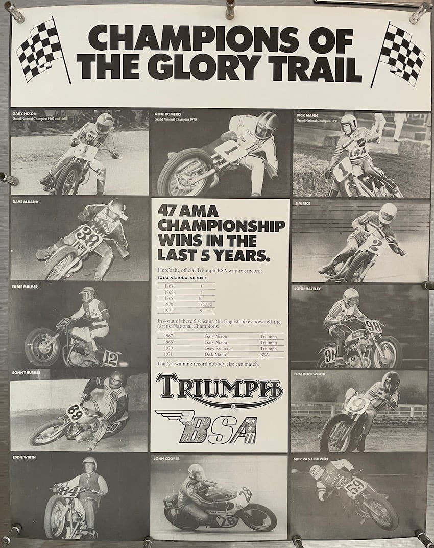 Image of Genuine BSA/Triumph Championship Poster