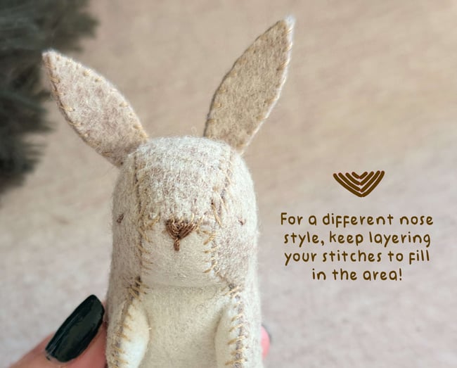 Felt Bunny Sewing Pattern | DIY Sleepy Bunny Plush PDF | Felt Animal Pattern