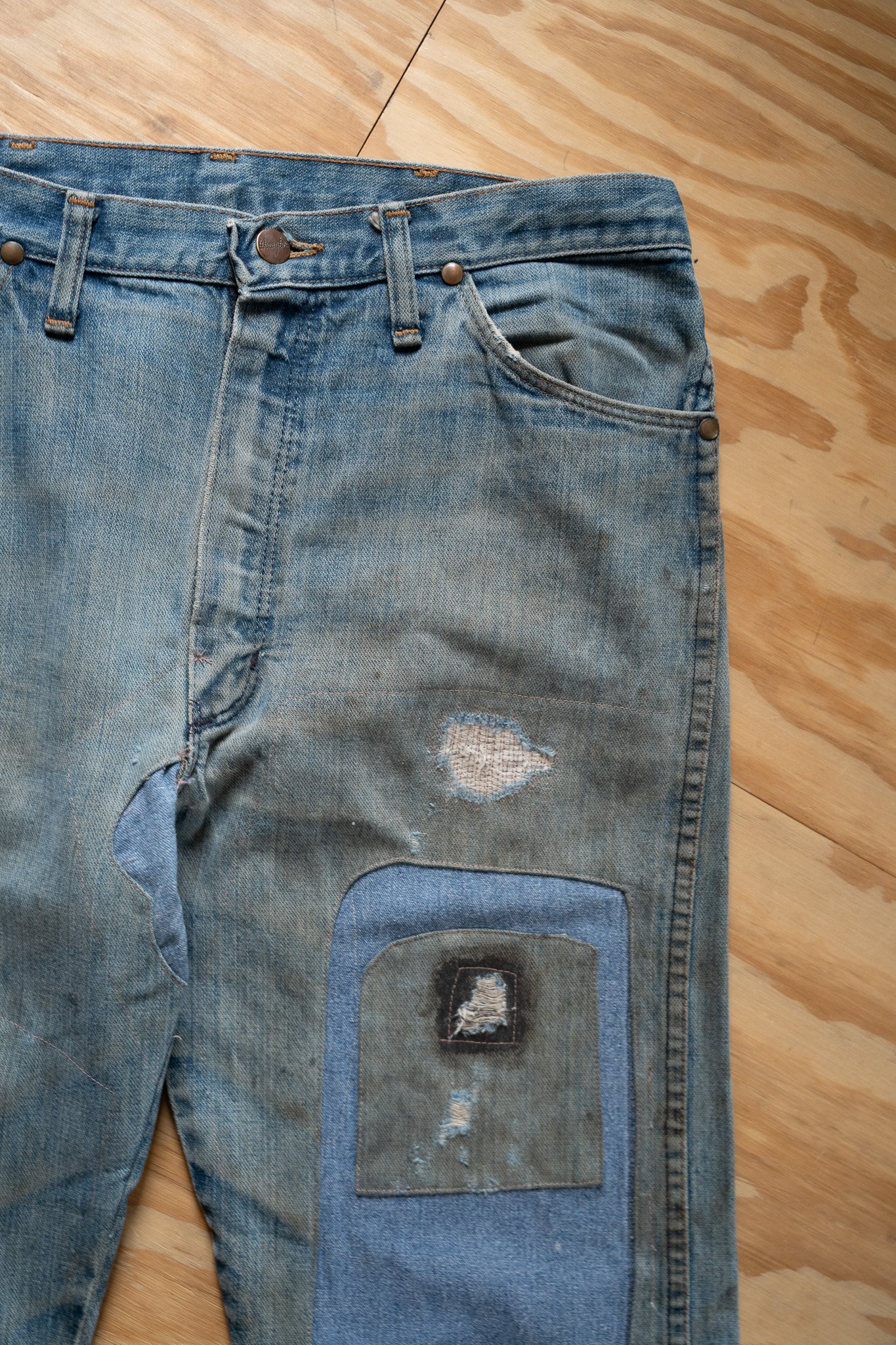 Image of Vintage Wrangler Repaired Jeans – 