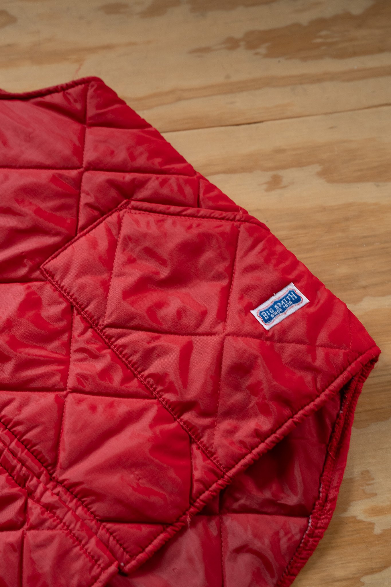 Image of Vintage Big Smith Quilted Insulated Work Vest – Red