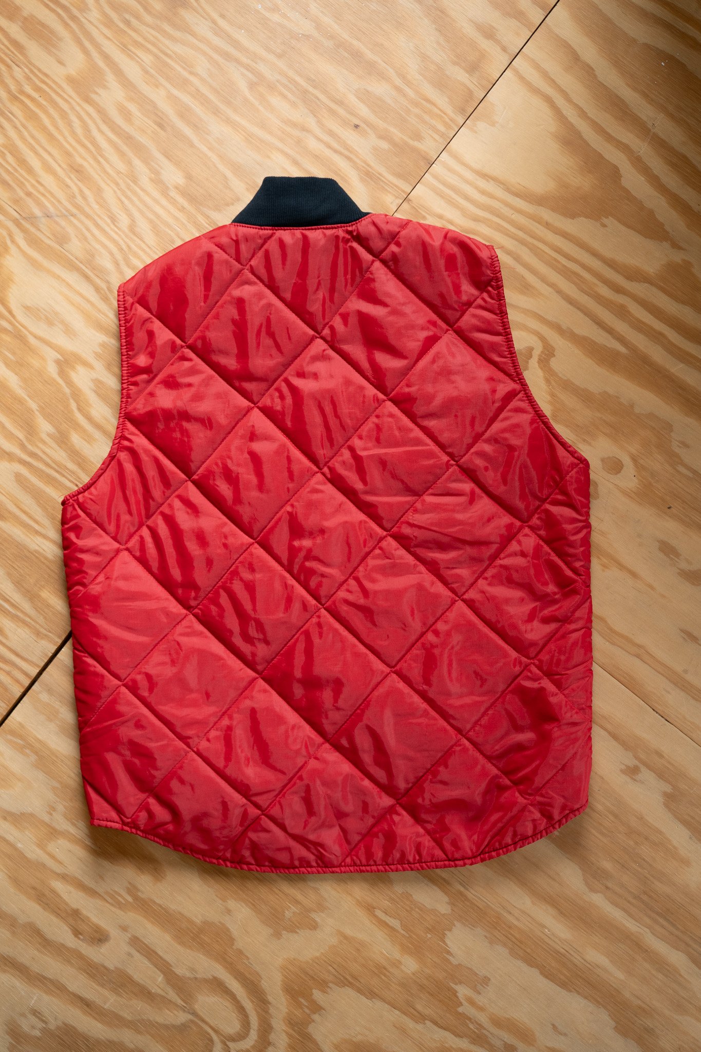 Image of Vintage Big Smith Quilted Insulated Work Vest – Red