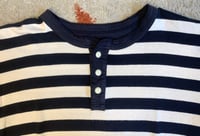 Image 2 of Dappers iron heart heavy striped cotton henley shirt, size 40 (M)