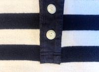 Image 4 of Dappers iron heart heavy striped cotton henley shirt, size 40 (M)