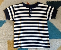 Image 1 of Dappers iron heart heavy striped cotton henley shirt, size 40 (M)