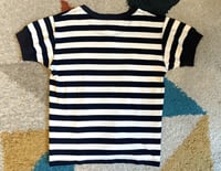 Image 6 of Dappers iron heart heavy striped cotton henley shirt, size 40 (M)