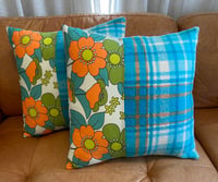 Image 1 of Orange Teal Cushions