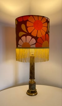 Image 2 of Marble & Brass Daisy Lamp