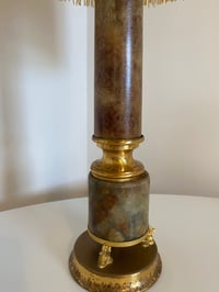 Image 3 of Marble & Brass Daisy Lamp