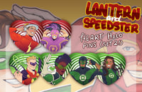 Image 4 of Lantern and Speedster Holographic Heart Pins