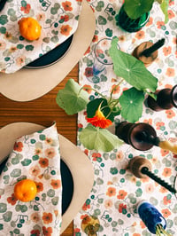 Image 2 of Linen Nasturtium Napkins 
